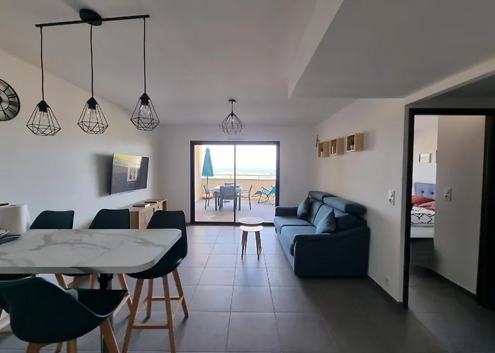 Apartment T2 Vue Mer Panoramique Terrasse 22M Plage A 9 Min A Pied Parking Prive Grosseto-Prugna