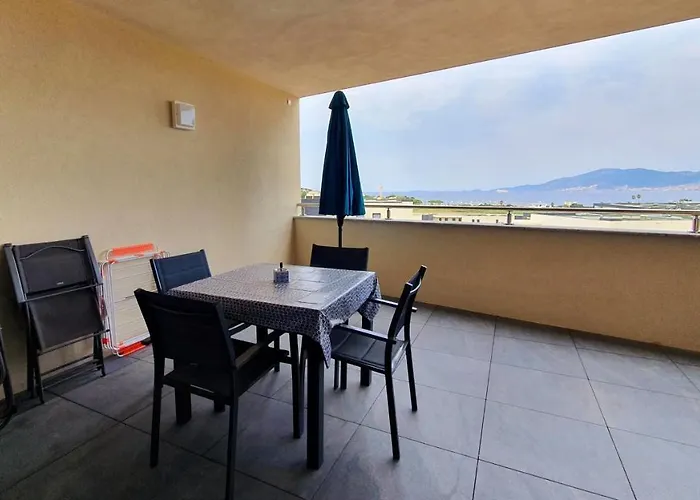 Apartment T2 Vue Mer Panoramique Terrasse 22M Plage A 9 Min A Pied Parking Prive Grosseto-Prugna